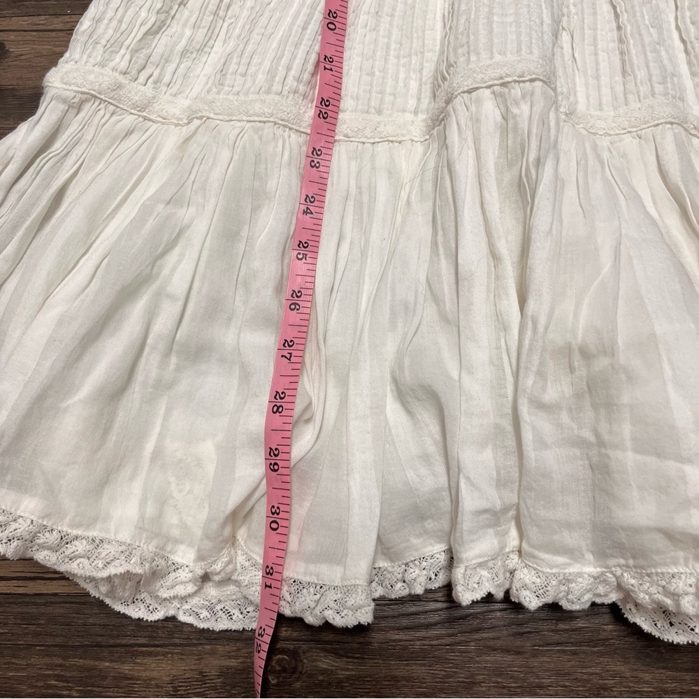 LoveShackFancy Viola Dress Antique White Lace Cotton Prairie Mini S Coquette - Picture 15 of 15
